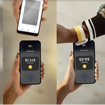 Contactless payment using a mobile phone