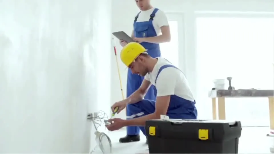 Contractors working on an interior renovation
